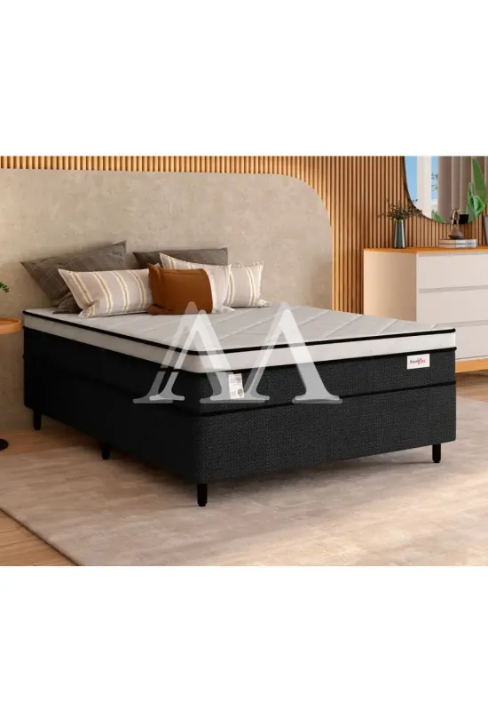 CJ BASE BOX/COLCHAO D26 138X188X72 PLUMATEX SMARTFLEX BLACK