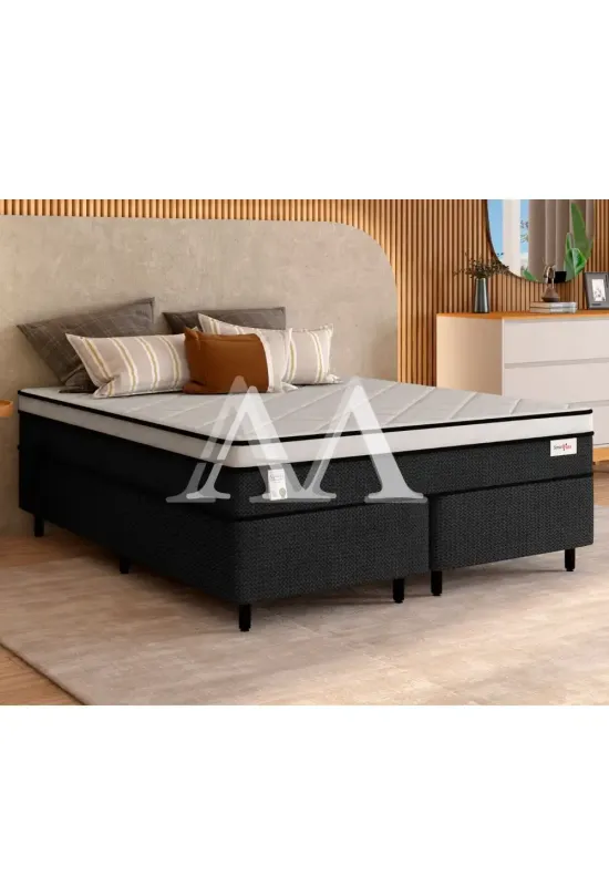 CJ BASE BOX/COLCHAO D26 158X198X72 PLUMATEX SMARTFLEX BLACK