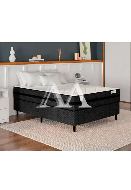 CJ BASE BOX/COLCHAO D70 138X188X67 PLUMATEX SMARTILHEUS BLACK