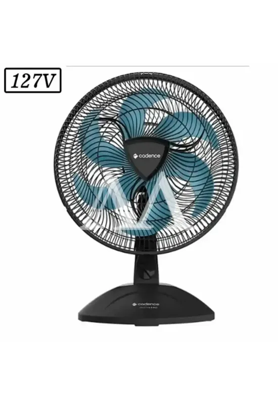 VENTILADOR CADENCE EROS TURBO VTR409 40CM 6 PAS 3 VEL 127V PRETO / AZU
