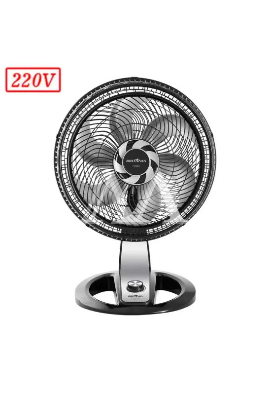 VENTILADOR BRITANIA BVT410 TURBO 47CM 6 PAS 3 VEL 220V PRETO