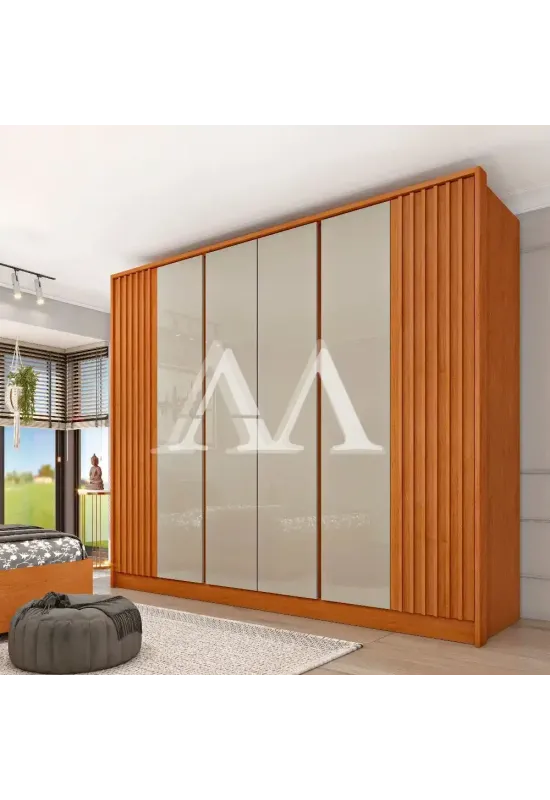 ROUPEIRO 6P. ABRIR 6G TCIL BARCELONA RIPADO C/ PES CINAMOMO / OFF WHIT