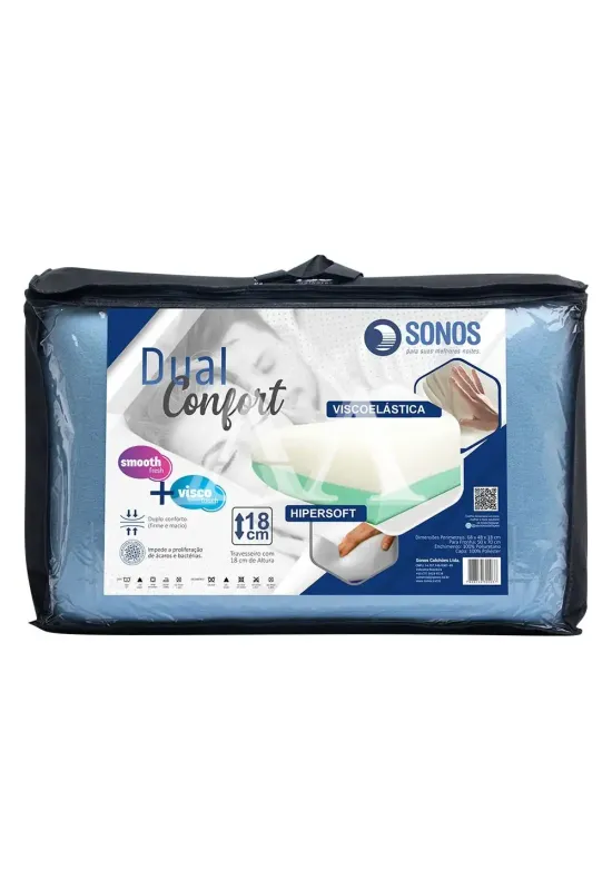 TRAVESSEIRO SONOS DUAL CONFORT 18CM