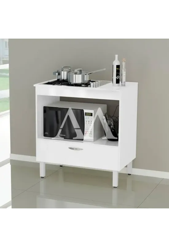 BALCAO DACHERI P/COOKTOP 1G FLORIDA 80CM BRANCO