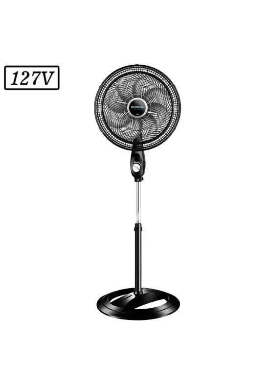 VENTILADOR MONDIAL VTX-40C-8P TURBO COLUNA 40CM 8 PAS 3 VEL 127V PRETO