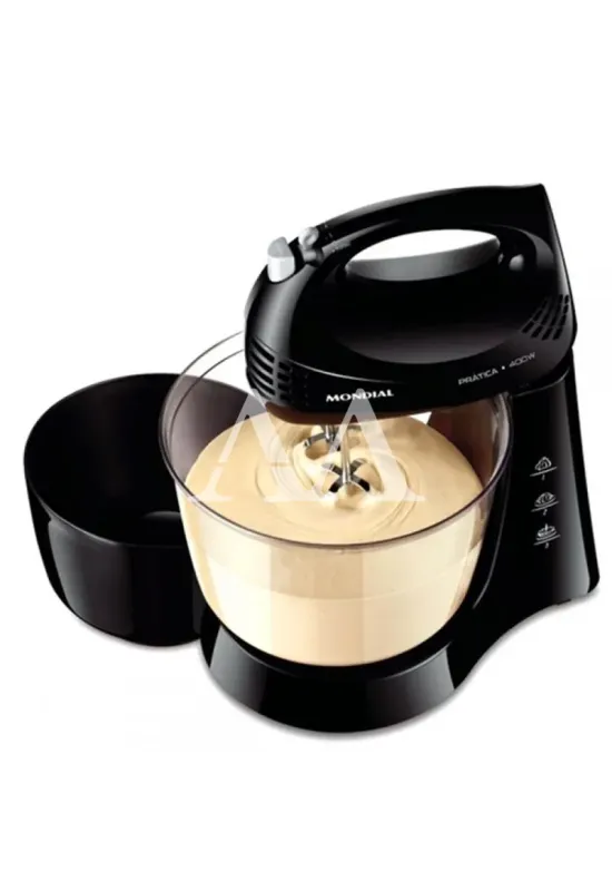 BATEDEIRA MONDIAL B-45-B 2 TIGELAS 3 VEL 400W 127V PRETO