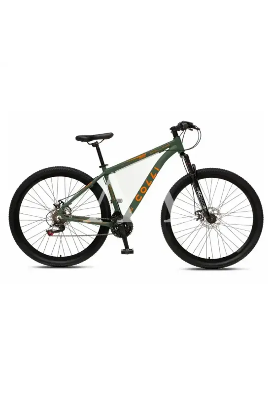 BICICLETA COLLI COLLINA ARO 29 C/MARCHA VERDE MILITAR C/LARANJA