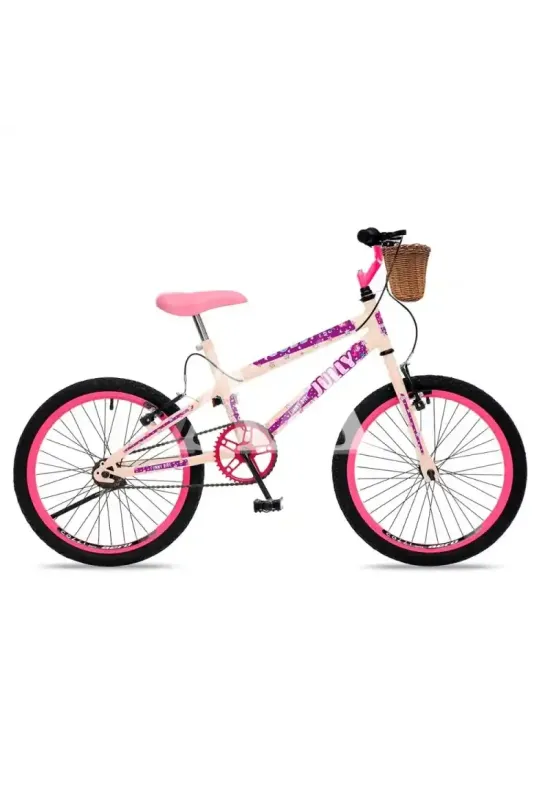 BICICLETA COLLI JULLY ARO 20 S/MARCHA C/CESTO BEGE