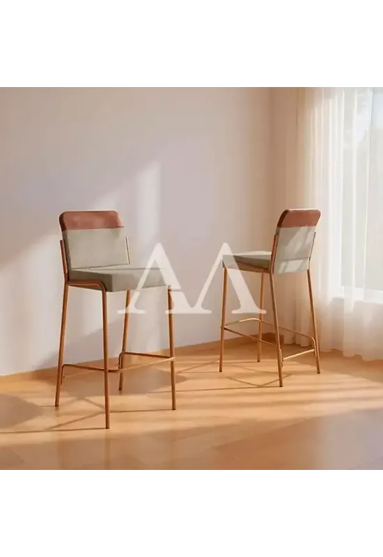 CJ 02 BANQUETAS CARRARO DUO 1753 COURINO CARAMELO/AREIA C/ TUBO ROSE