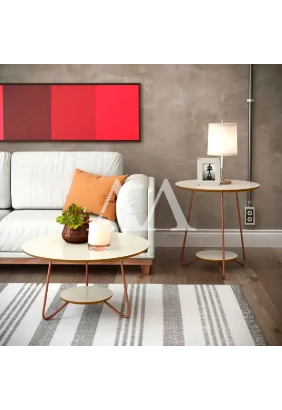 JOGO DE MESA EJ LIZ OFF WHITE/FREIJO