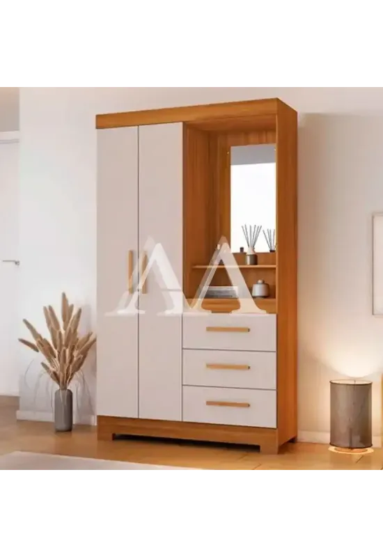 ROUPEIRO 2P. ABRIR 3G  C/ ESPELHO NOTAVEL NT 6020 FREIJO TREND / OFF W