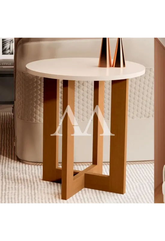 MESA LATERAL JB BECHARA 8002 LUXO OFF WHITE/NATURE