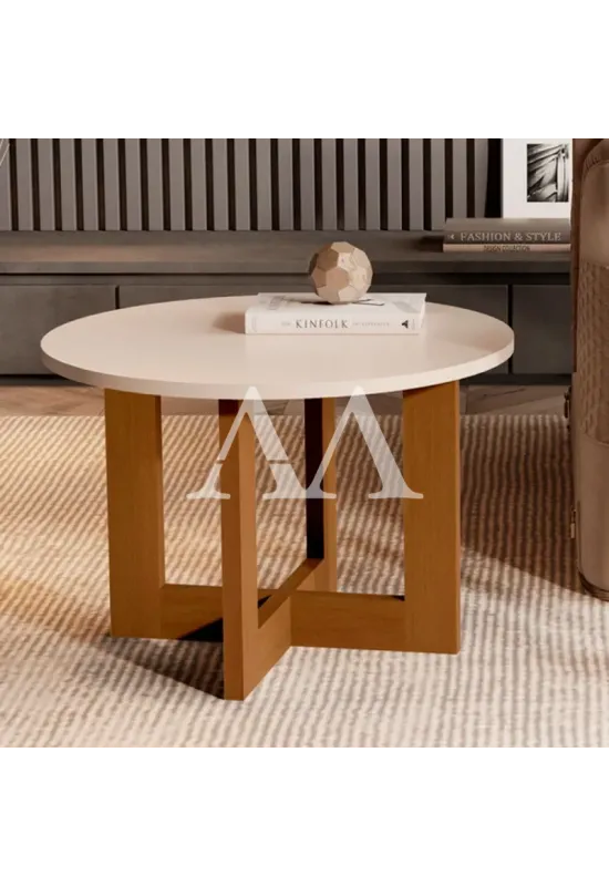 MESA CENTRO JB BECHARA 8001 LUXO OFF WHITE/NATURE