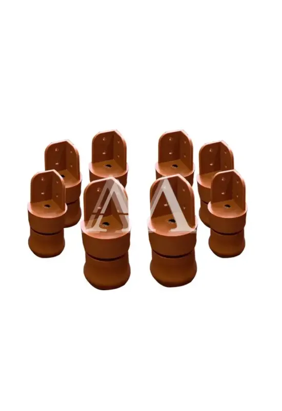 KIT TCIL PES C/8 PLASTICO C/ REGULAGEM CARAMELO