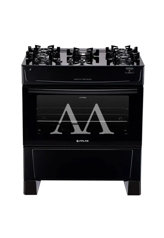 FOGAO 5B ATLAS MONACO TOP GLASS PRETO