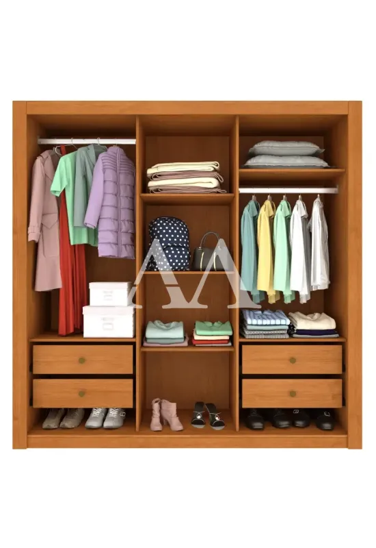 ROUPEIRO 3P. CORRER 4G TCIL VITORIA C/ESPELHO C/PES CINAMOMO/OFF WHITE