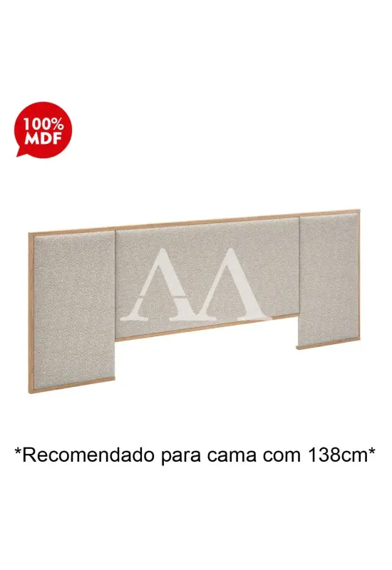 CABECEIRA DE CASAL ROBEL CONCEPT 1.38 C/2 PAINEIS LATERAIS ESTOFADA HA