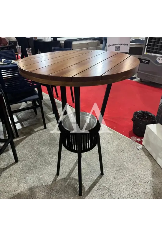 MESA PAONANDA BISTRO BAR C/CORDA RIPADO PRETO FOSCO