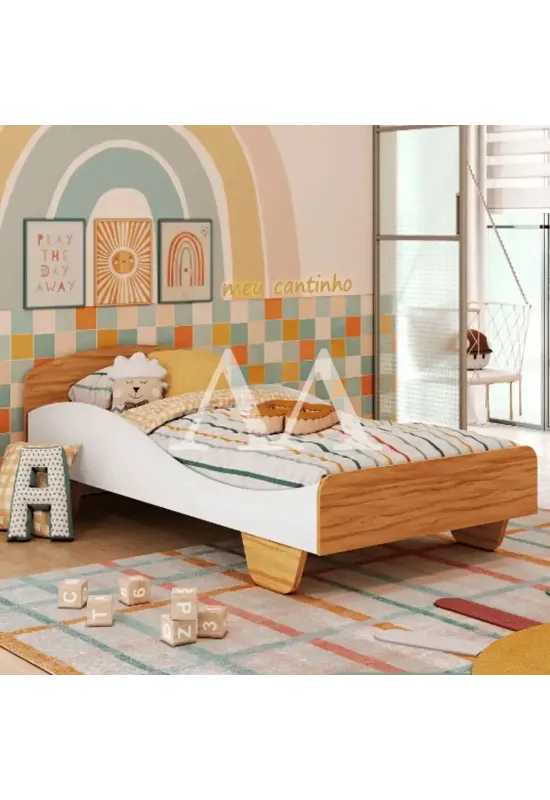 CAMA PEROBA SOL BRANCO BRILHO/AMENDOA