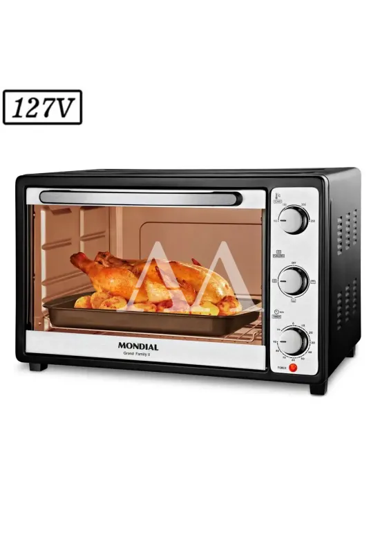 FORNO ELETRICO MONDIAL FRN-52-B GRAND FAMILY II 52L 1800W 127V PRETO/I