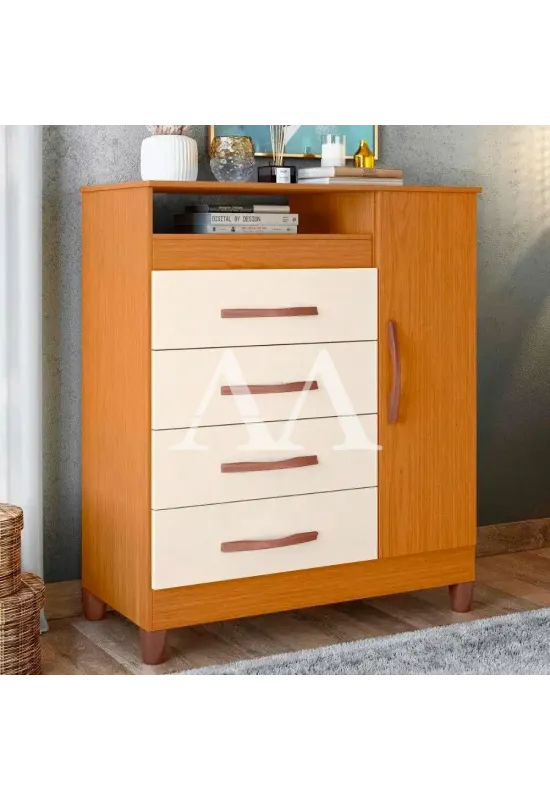 COMODA 4G 1P. ABRIR ALBATROZ TURQUESA CINAMOMO/OFF WHITE