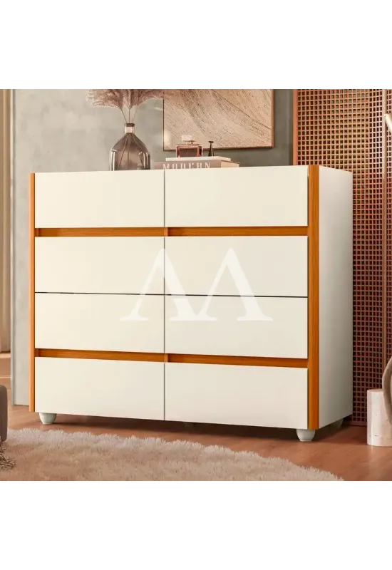 COMODA 8G ALBATROZ APARADOR INFINITE OFF WHITE/CINAMOMO