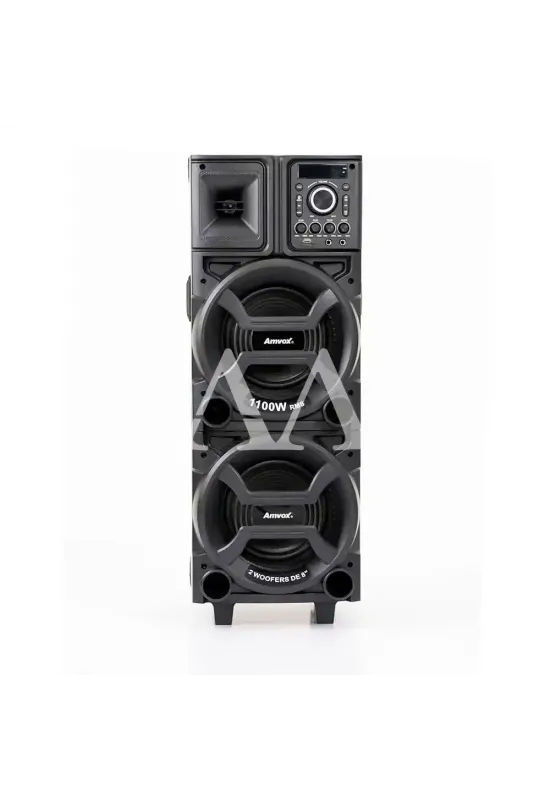 CAIXA DE SOM AMVOX AMPLIFICADORA ACA 1101 DUPLO 8 BLACK 1100 WATS