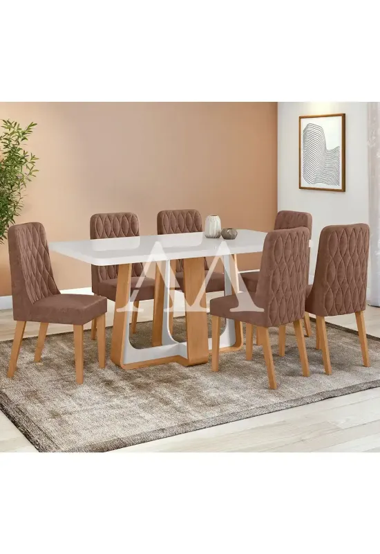 CJ MESA 6C LOPAS SINTONIA TAMPO MAXI CAD LUAR 170X90 C/VIDRO AVELA/AME