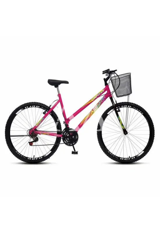 BICICLETA COLLI CAZELLE ALLEGRA CITY ARO 26 C/MARCHA C/CESTO ROSA NEON