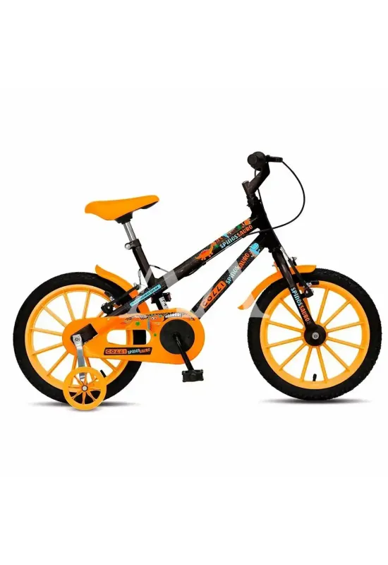 BICICLETA COLLI SPINOSSAURO AVENTURAS ARO 16 S/MARCHA PRETO FOSCO