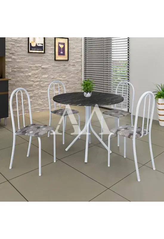 CJ MESA SOMA 4C ANE B 75CM REDONDA PARAOPEBA BRANCO