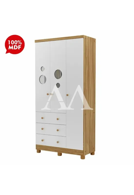 ROUPEIRO 3P. ABRIR 3G PEROBA DUDA PLUS AMENDOA/BRANCO BRILHO