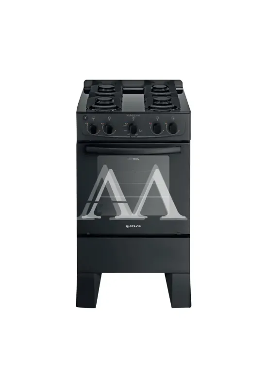 FOGAO 4B ATLAS MILAO GLASS PRETO