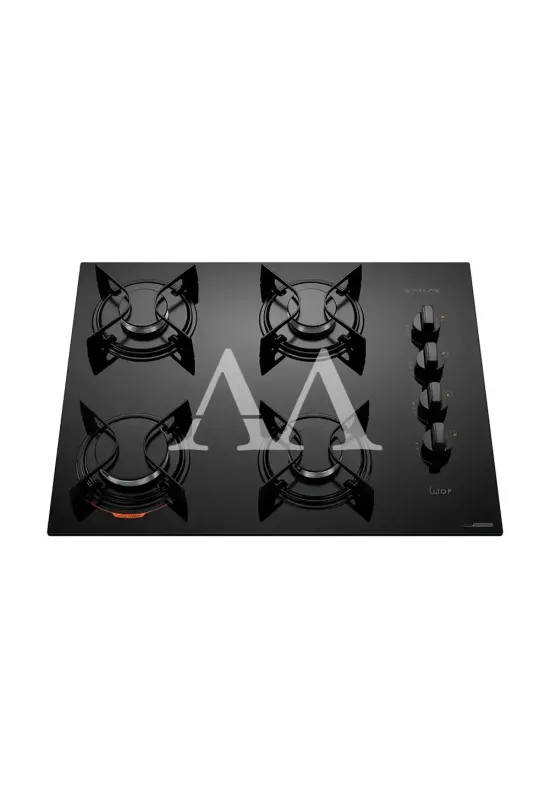 FOGAO  4B ATLAS COOKTOP  UTOP MESA VIDRO ESMALTADO VP GAS PRETO