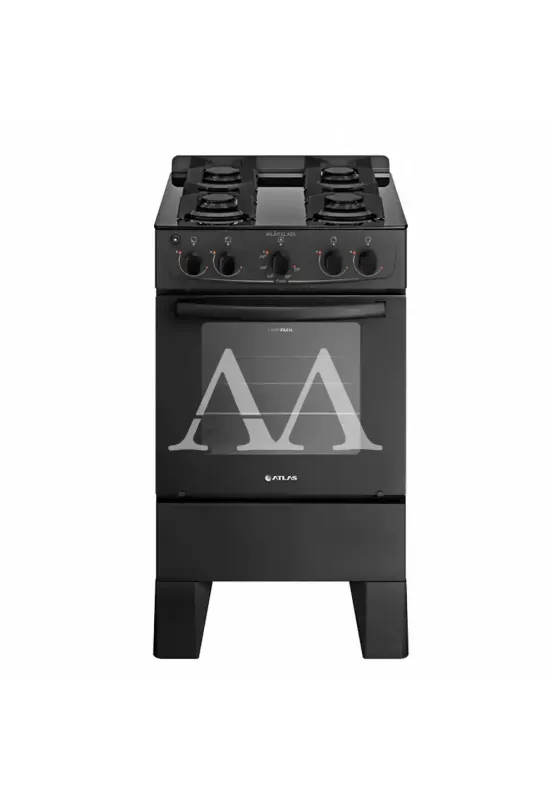 FOGAO 4B ATLAS MILAO GLASS PRETO