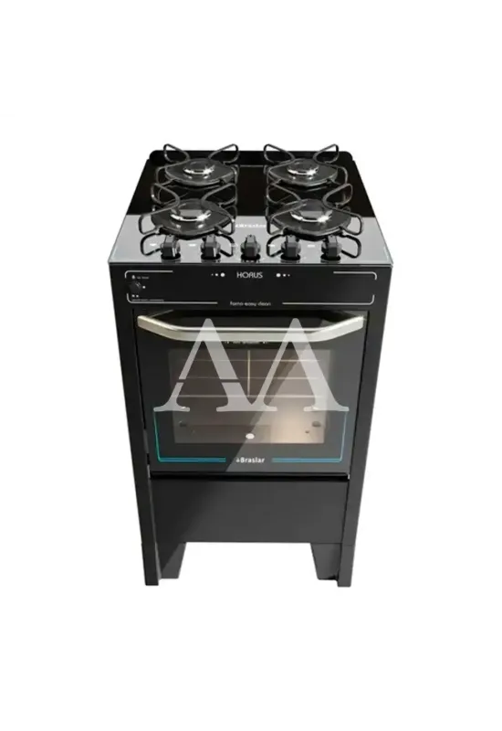 FOGAO 4B BRASLAR PISO HORUS TOP CONTROL AUTOMATICO BLACK