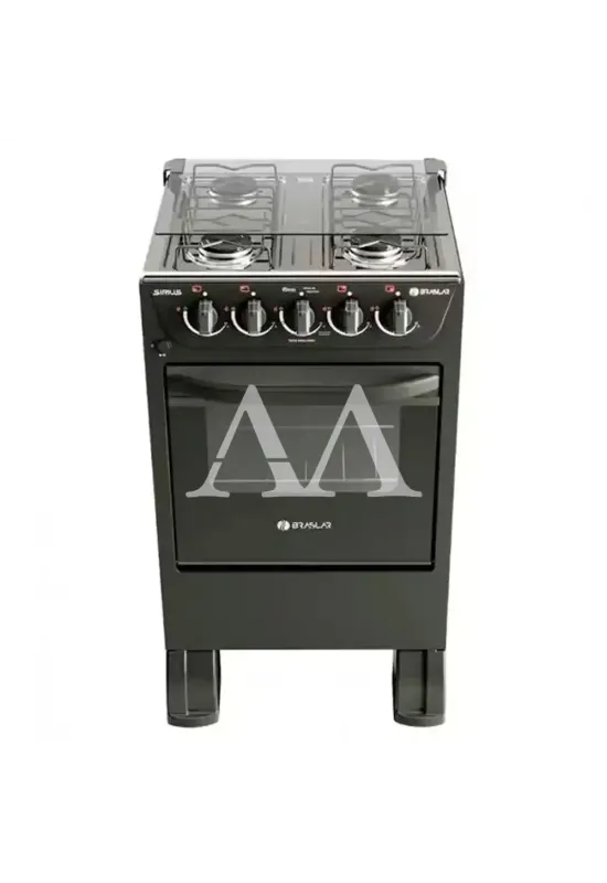 FOGAO 4B BRASLAR PISO NEW SIRIUS PLUS AUTOMATICO BLACK