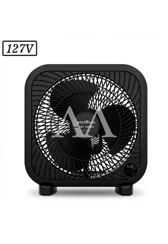 VENTILADOR BRITANIA BCA25A CIRCULADOR 3 PAS 3 VEL 127V PRETO