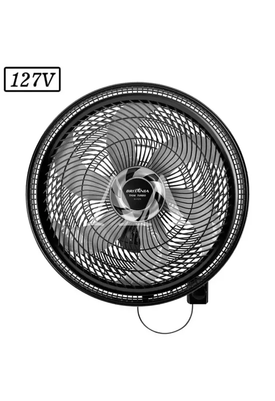 VENTILADOR BRITANIA MAXX FORCE BVT575 PAREDE 57CM 6 PAS 127V PRETO