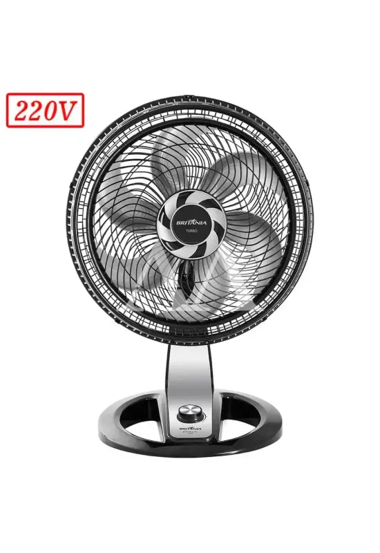 VENTILADOR BRITANIA BVT410 TURBO 47CM 6 PAS 3 VEL 220V PRETO