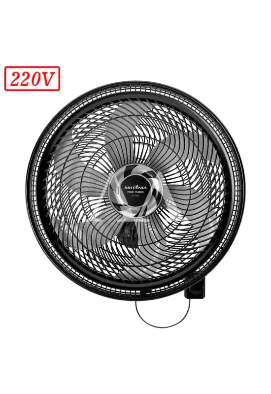 VENTILADOR BRITANIA MAXX FORCE BVT575 PAREDE 57CM 6 PAS 220V PRETO