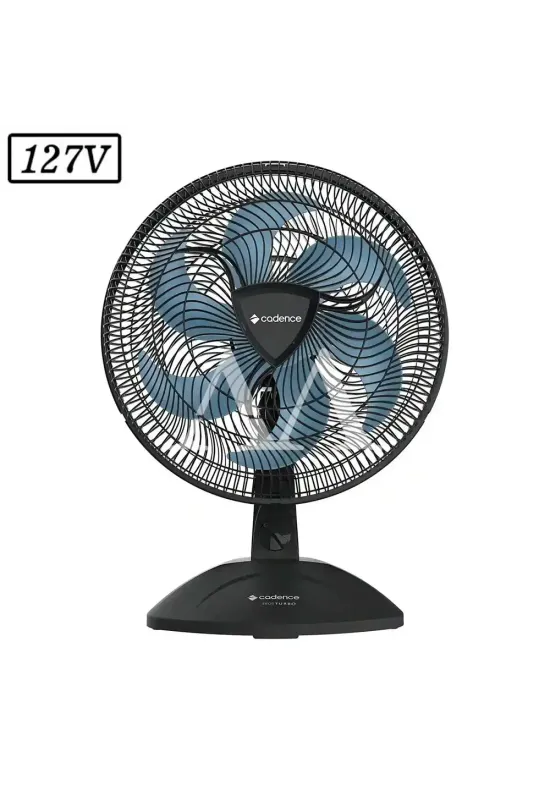 VENTILADOR CADENCE EROS TURBO VTR409 40CM 6 PAS 3 VEL 127V PRETO / AZU
