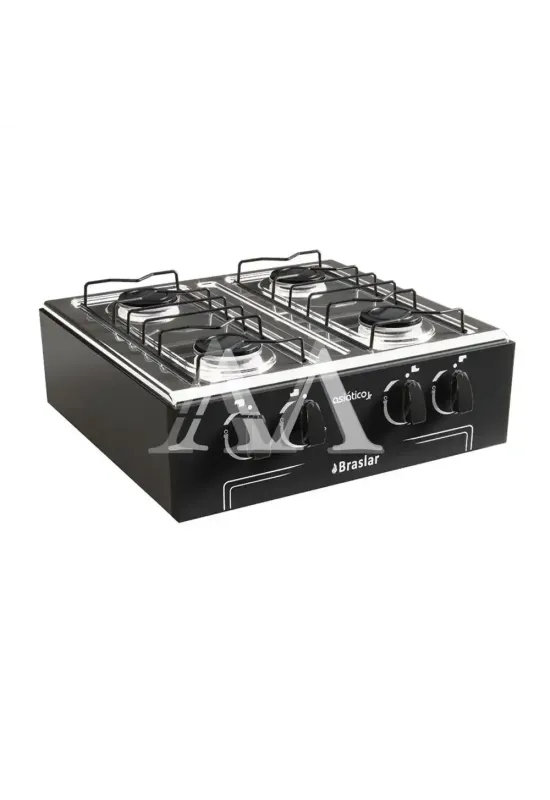 FOGAO 4B BRASLAR COOKTOP ASIATICO JR PRETO