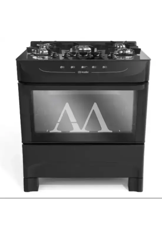 FOGAO 5B MUELLER MFV5BB MESA VIDRO PRETO