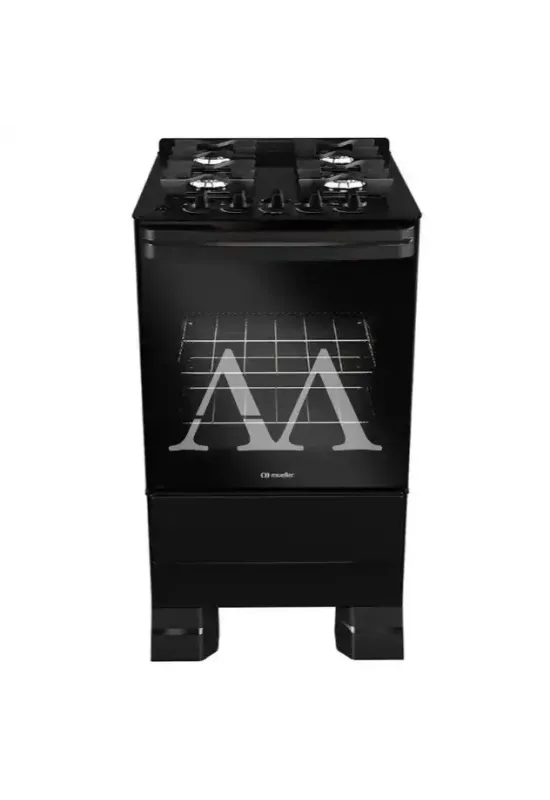 FOGAO 4B MUELLER MFV4BF MESA VIDRO PRETO FOSCO