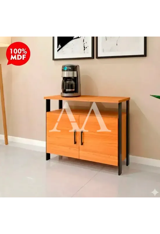 BALCAO DALLA COSTA INDUSTRIAL 2P FREIJO / PRETO