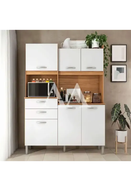 KIT 6P 2G DEMOBILE HARMONIA AMENDOLA/BRANCO