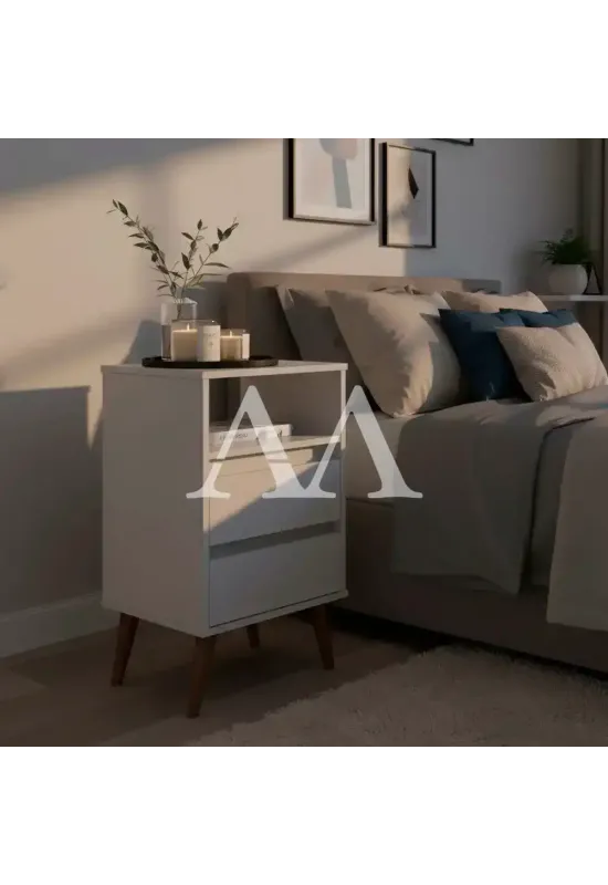 MESA DE CABECEIRA 2G EJ RETRO ROMA BRANCO