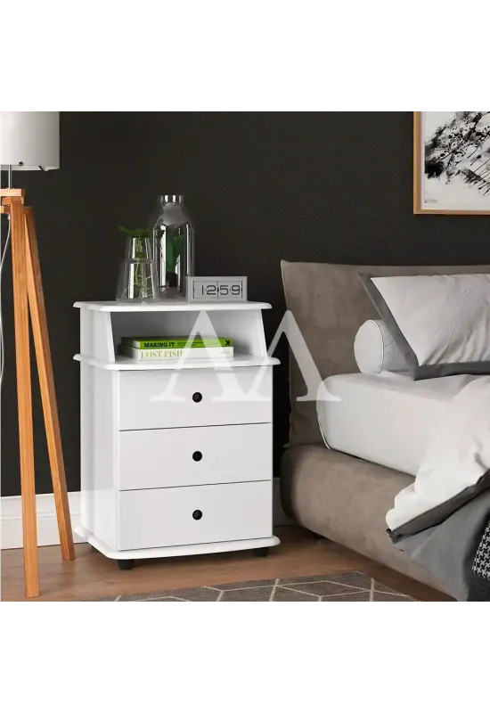 MESA DE CABECEIRA 3G EJ MUDO LUXO NEW BRANCO