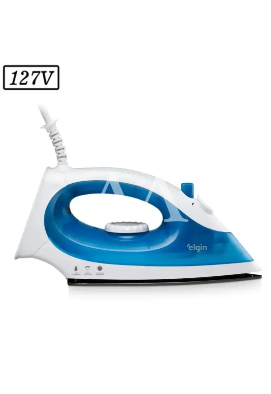 FERRO DE PASSAR ELGIN A VAPOR IRON PRESS 127V BRANCO/AZUL